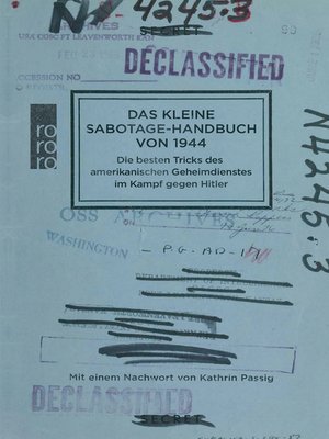 cover image of Das kleine Sabotage-Handbuch von 1944